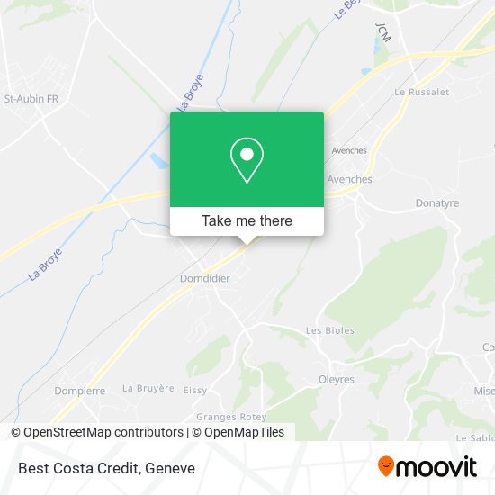 Best Costa Credit map