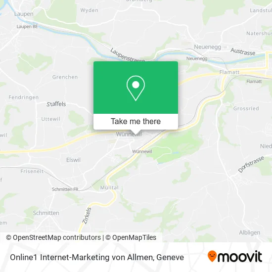 Online1 Internet-Marketing von Allmen map