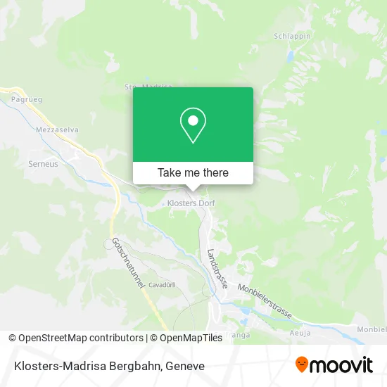 Klosters-Madrisa Bergbahn map