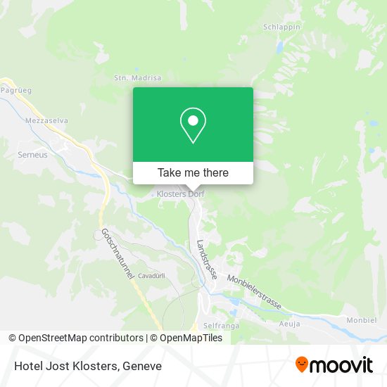 Hotel Jost Klosters map
