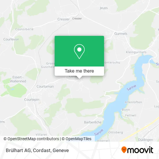 Brülhart AG, Cordast map