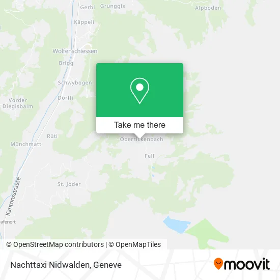 Nachttaxi Nidwalden map