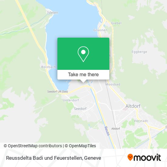 Reussdelta Badi und Feuerstellen map