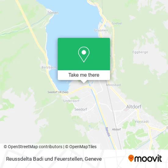 Reussdelta Badi und Feuerstellen map