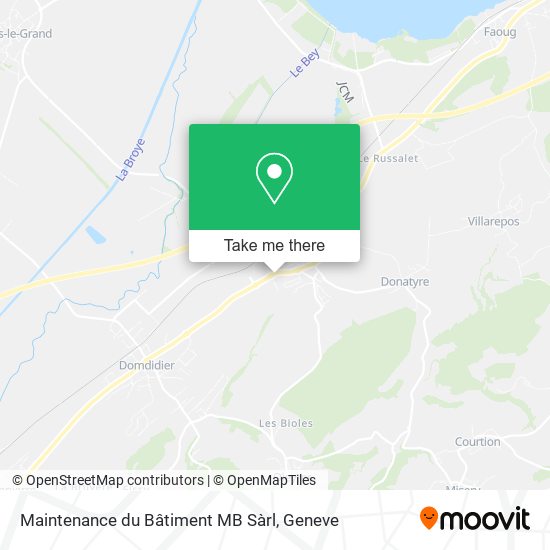 Maintenance du Bâtiment MB Sàrl Karte