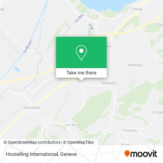 Hostelling International map