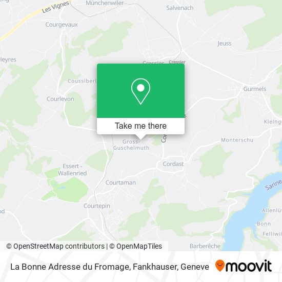 La Bonne Adresse du Fromage, Fankhauser map