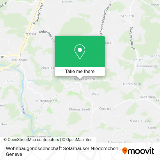 Wohnbaugenossenschaft Solarhäuser Niederscherli map