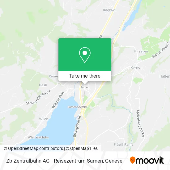 Zb Zentralbahn AG - Reisezentrum Sarnen map
