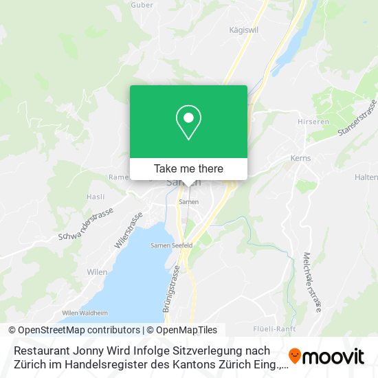 Restaurant Jonny Wird Infolge Sitzverlegung nach Zürich im Handelsregister des Kantons Zürich Eing. map