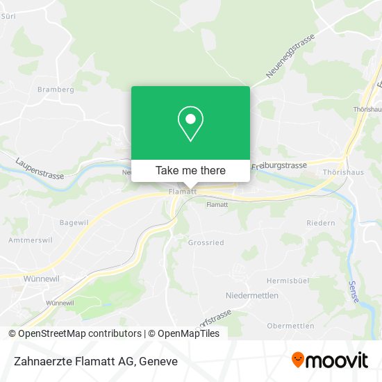 Zahnaerzte Flamatt AG map