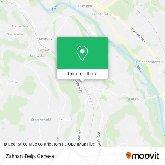 Zahnart-Belp map