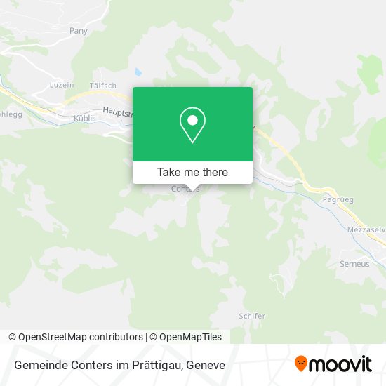 Gemeinde Conters im Prättigau map