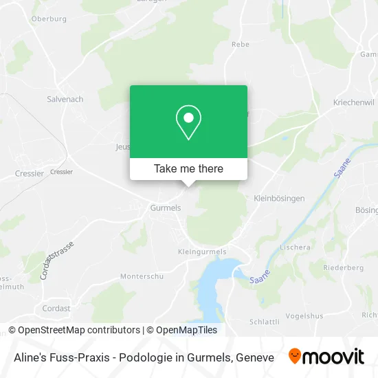 Aline's Fuss-Praxis - Podologie in Gurmels map