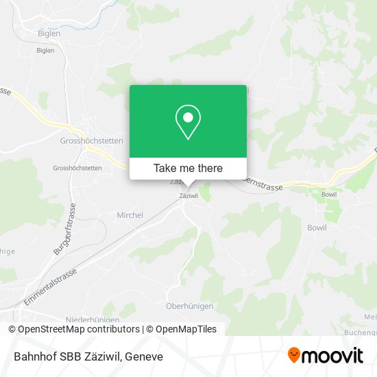 Bahnhof SBB Zäziwil map