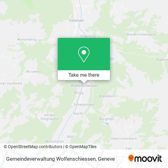 Gemeindeverwaltung Wolfenschiessen map