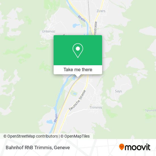 Bahnhof RhB Trimmis map