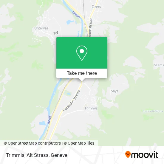 Trimmis, Alt Strass map