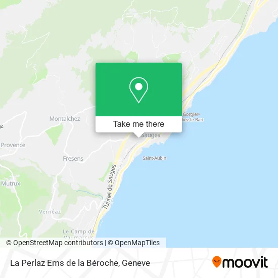 La Perlaz Ems de la Béroche map