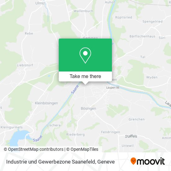 Industrie und Gewerbezone Saanefeld map