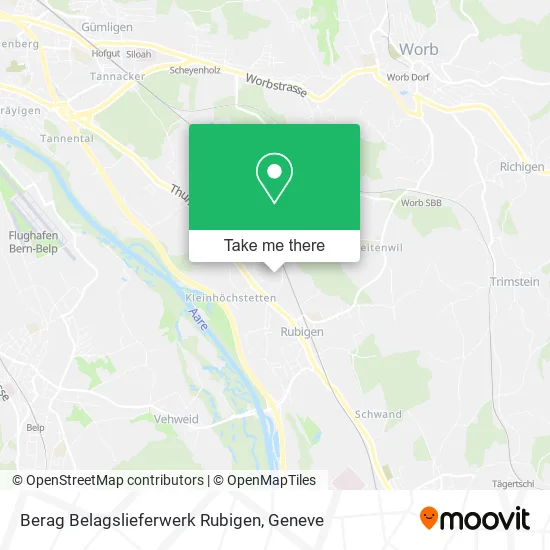 Berag Belagslieferwerk Rubigen map
