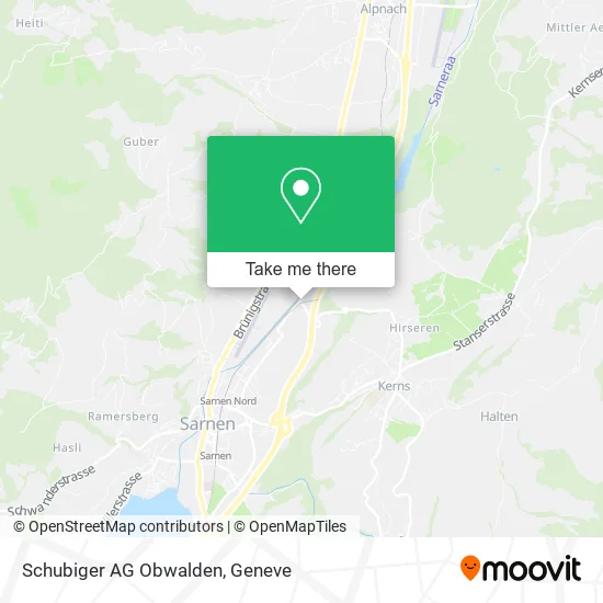 Schubiger AG Obwalden map