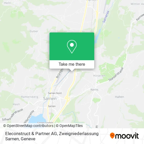 Eleconstruct & Partner AG, Zweigniederlassung Sarnen map