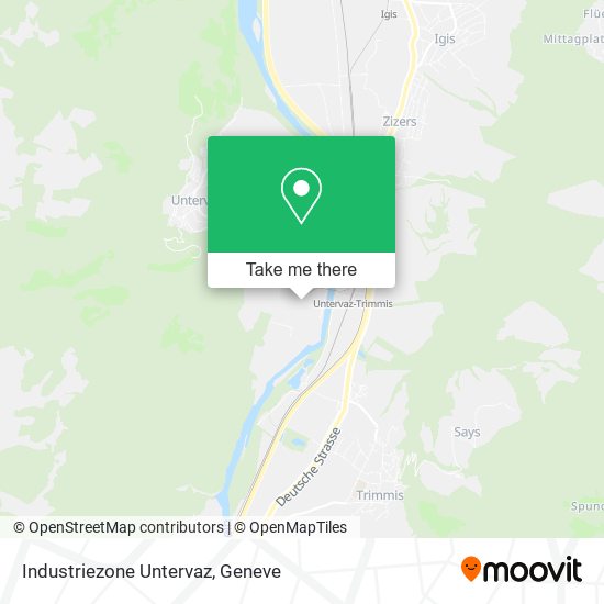 Industriezone Untervaz map