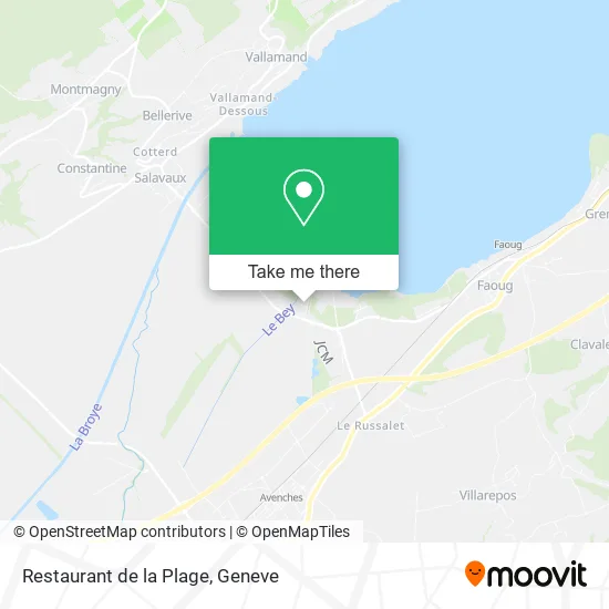 Restaurant de la Plage map