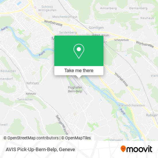 AVIS Pick-Up-Bern-Belp map