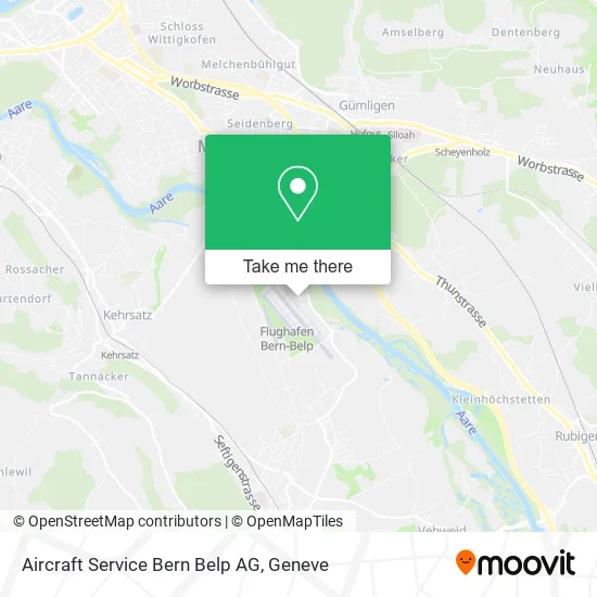 Aircraft Service Bern Belp AG map