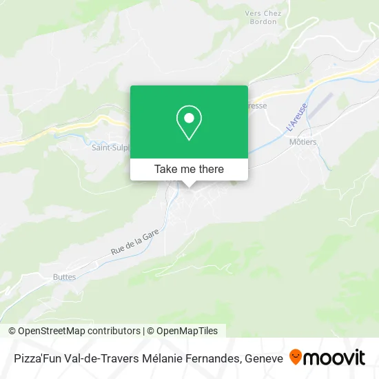 Pizza'Fun Val-de-Travers Mélanie Fernandes map