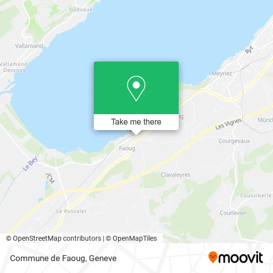 Commune de Faoug map