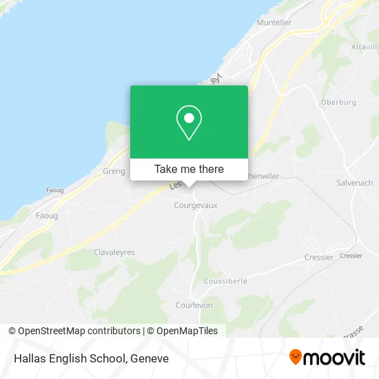 Hallas English School map