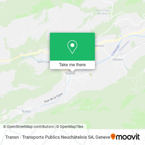 Transn - Transports Publics Neuchâtelois SA map