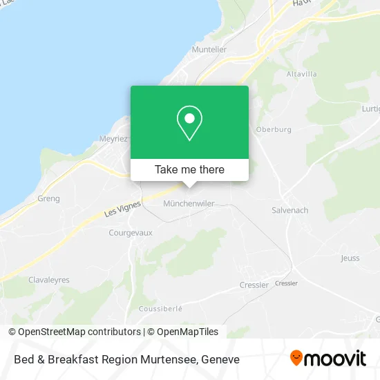 Bed & Breakfast Region Murtensee map