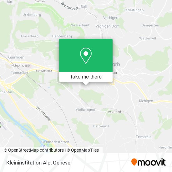 Kleininstitution Alp map