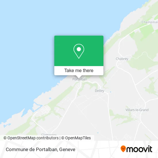 Commune de Portalban map