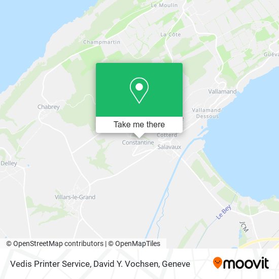 Vedis Printer Service, David Y. Vochsen map