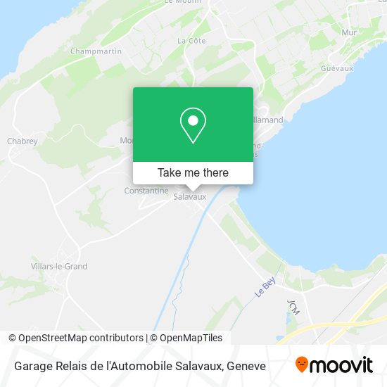 Garage Relais de l'Automobile Salavaux map