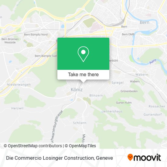 Die Commercio Losinger Construction map