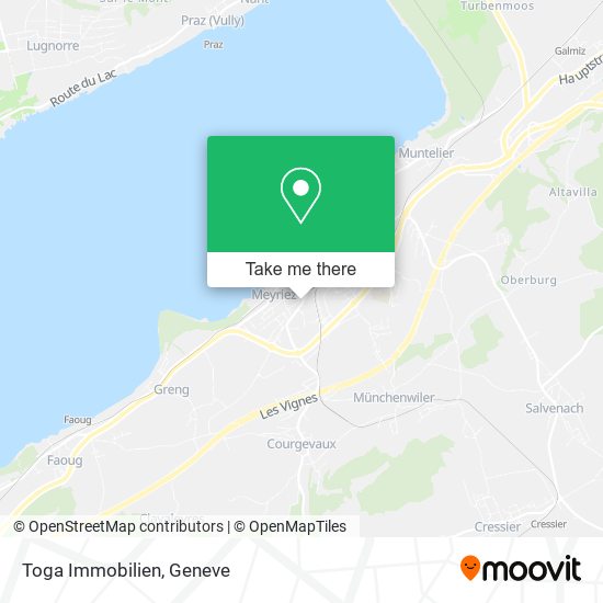 Toga Immobilien map