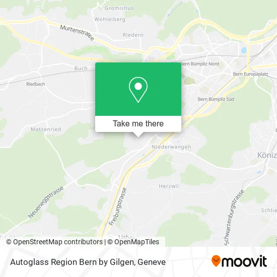 Autoglass Region Bern by Gilgen map