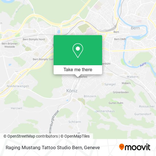 Raging Mustang Tattoo Studio Bern map