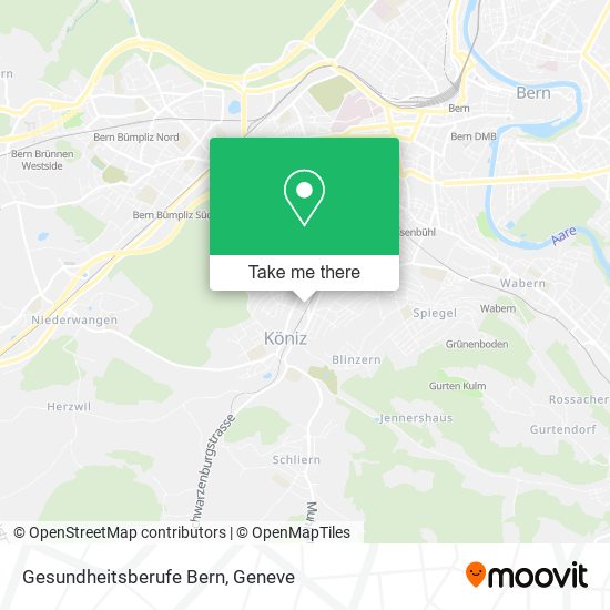 Gesundheitsberufe Bern map