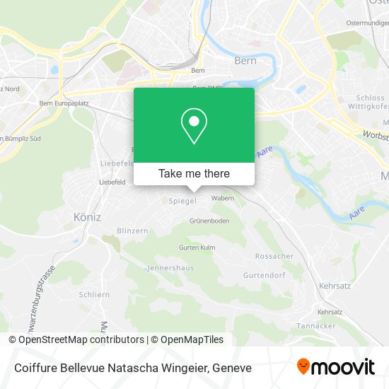 Coiffure Bellevue Natascha Wingeier map