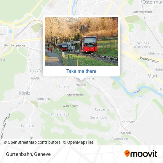 Gurtenbahn map