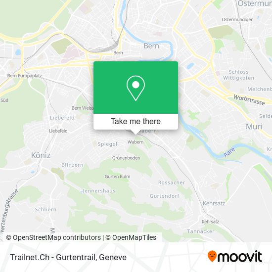 Trailnet.Ch - Gurtentrail map