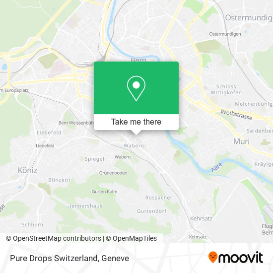 Pure Drops Switzerland map