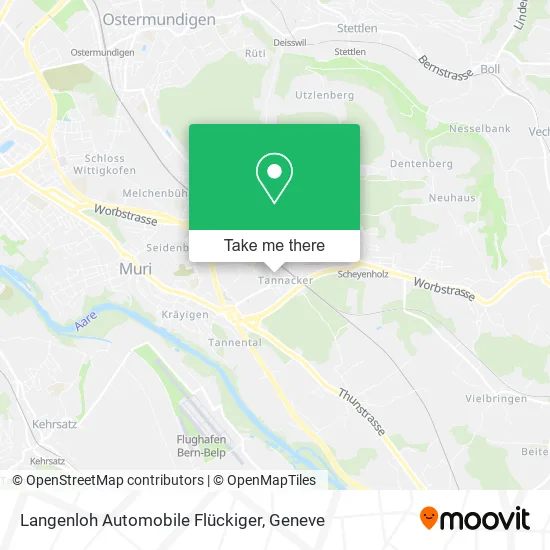 Langenloh Automobile Flückiger map